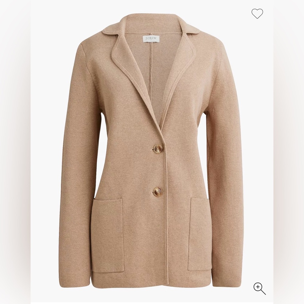 Jcrew Factory Two Button Blazer, X Small, color Heather Mushroom, NWT